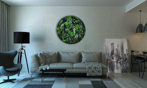 pomieszczenie1 600x360 - Obraz-Koło kompozycja z roślin stabilizowanych Creative Botanica